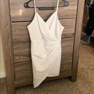 White bridal cocktail dress